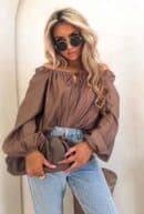 Bluzka LAURA – brązowa