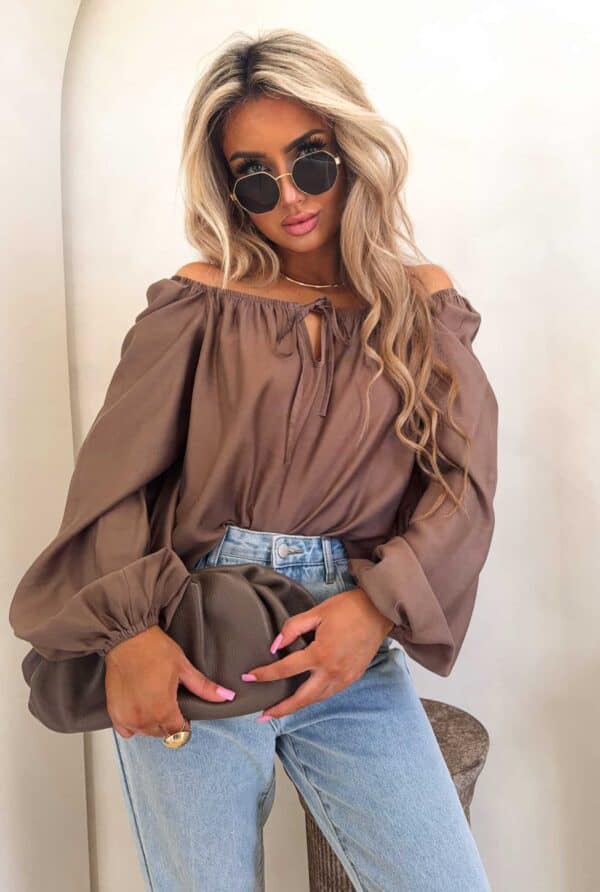 Bluzka LAURA – brązowa