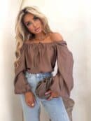 Bluzka LAURA – brązowa