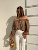 Bluzka LAURA – brązowa