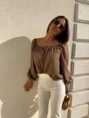 Bluzka LAURA – brązowa