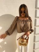 Bluzka LAURA – brązowa