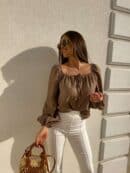 Bluzka LAURA – brązowa