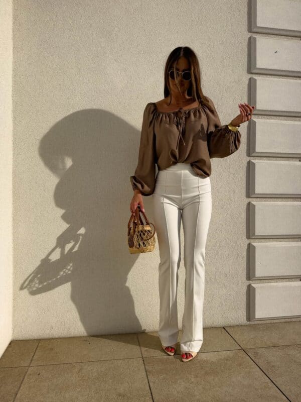 Bluzka LAURA – brązowa