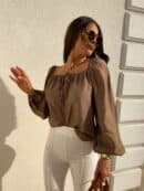 Bluzka LAURA – brązowa