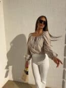 Bluzka LAURA – beżowa