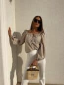 Bluzka LAURA – beżowa