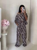 Komplet LUXE print ornament – kawowy Komplet LUXE print ornament – kawowy