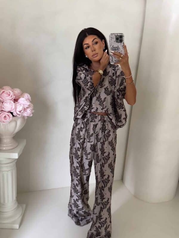 Komplet LUXE print ornament – kawowy Komplet LUXE print ornament – kawowy