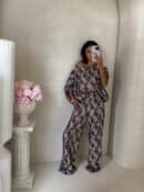 Komplet LUXE print ornament – kawowy Komplet LUXE print ornament – kawowy