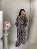 Komplet LUXE print ornament – kawowy Komplet LUXE print ornament – kawowy