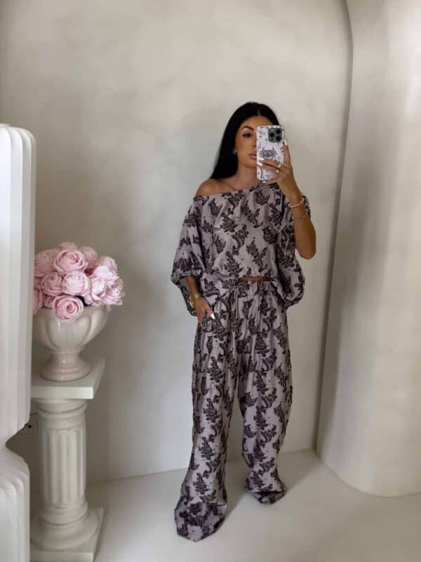 Komplet LUXE print ornament – kawowy Komplet LUXE print ornament – kawowy