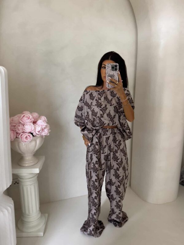 Komplet LUXE print ornament – kawowy Komplet LUXE print ornament – kawowy