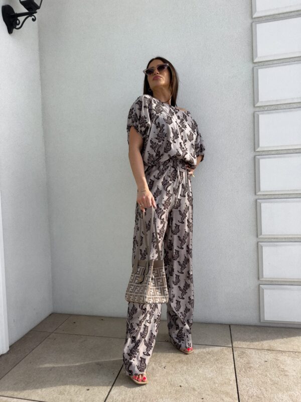 Komplet LUXE print ornament – kawowy Komplet LUXE print ornament – kawowy