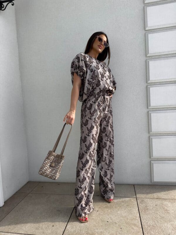 Komplet LUXE print ornament – kawowy Komplet LUXE print ornament – kawowy