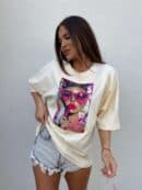 T-shirt PINK - jasny beż