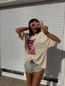 T-shirt PINK - jasny beż