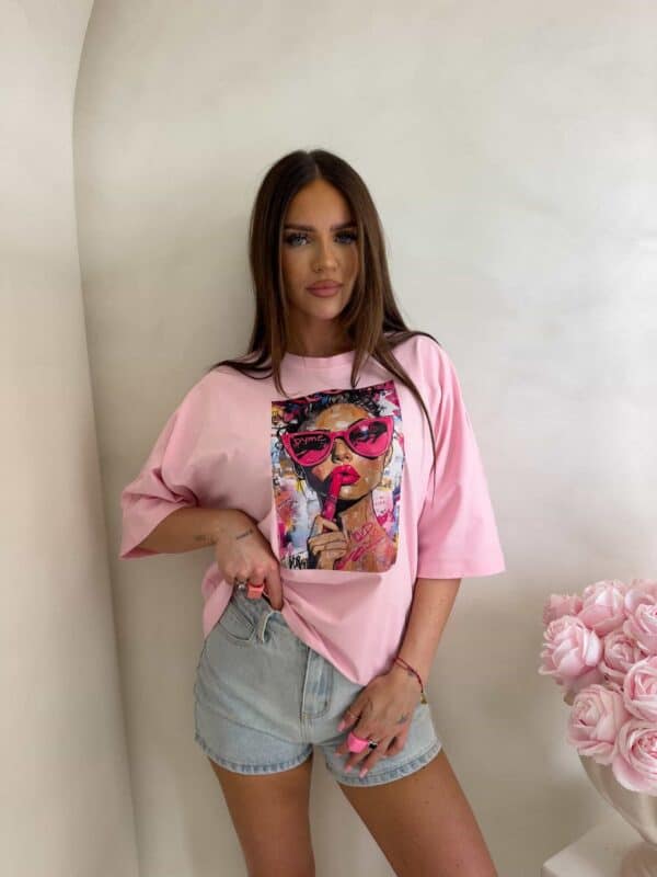 T-shirt PINK - różowy