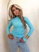 Bluzka SKIN WAFELEK – niebieski Bluzka SKIN WAFELEK – niebieski