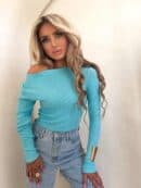 Bluzka SKIN WAFELEK – niebieski Bluzka SKIN WAFELEK – niebieski