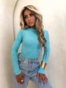 Bluzka SKIN WAFELEK – niebieski Bluzka SKIN WAFELEK – niebieski