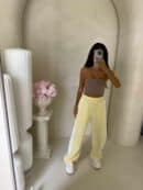 Spodnie LAMPAS - bananowe