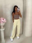 Spodnie LAMPAS - bananowe