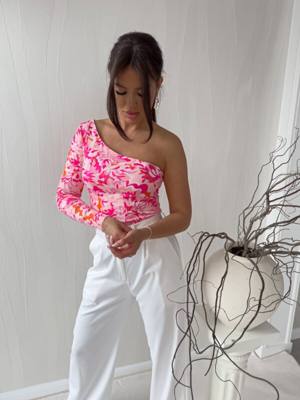 Bluzka CINTIA print - różowa