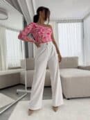 Bluzka CINTIA print - różowa