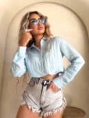 Koszula GLAM - błękitna