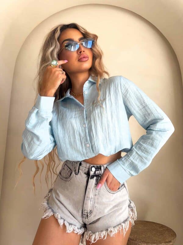 Koszula GLAM - błękitna