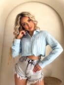 Koszula GLAM - błękitna