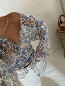 Kimono AŻUROWE  - niebieski