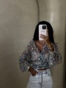 Kimono AŻUROWE  - niebieski