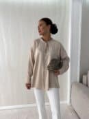 Bluzka ELEGANT - jasny beż