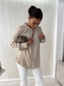 Bluzka ELEGANT - jasny beż