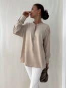 Bluzka ELEGANT - jasny beż