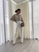 Bluzka ELEGANT - jasny beż