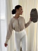 Bluzka ELEGANT - jasny beż
