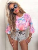 Bluzka MARMARIS print rain - morela