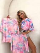 Bluzka MARMARIS print rain - morela