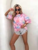 Bluzka MARMARIS print rain - morela