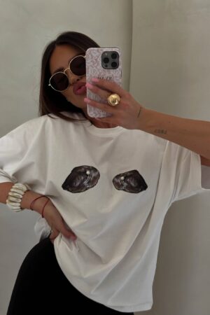 T-shirt MUSSELS - ecru