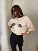 T-shirt MUSSELS - jasny beż