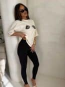 T-shirt MUSSELS - jasny beż