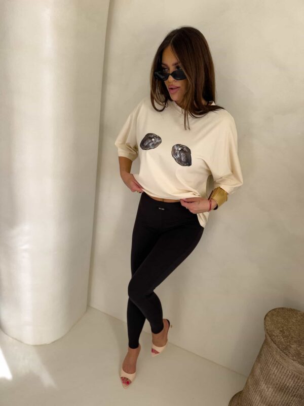 T-shirt MUSSELS - jasny beż