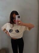 T-shirt MUSSELS - jasny beż