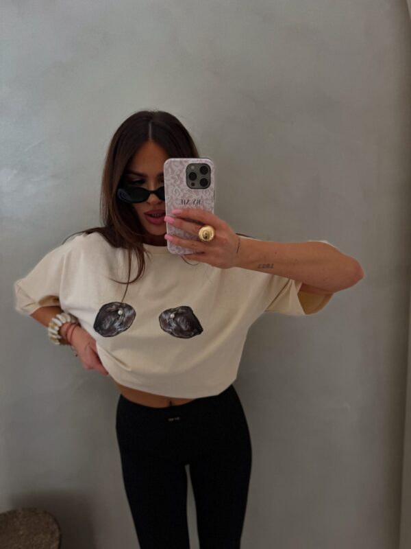 T-shirt MUSSELS - jasny beż