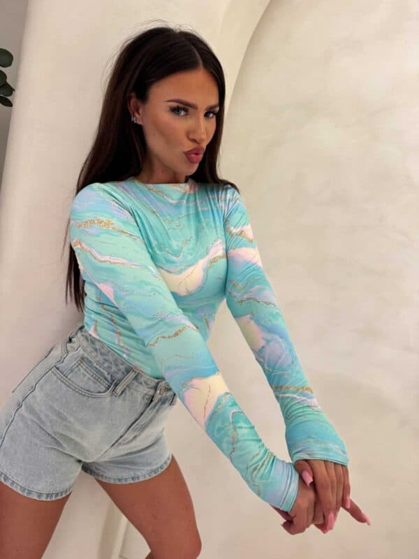 Bluzka SKIN MARMUREK – lazur Bluzka SKIN MARMUREK – lazur