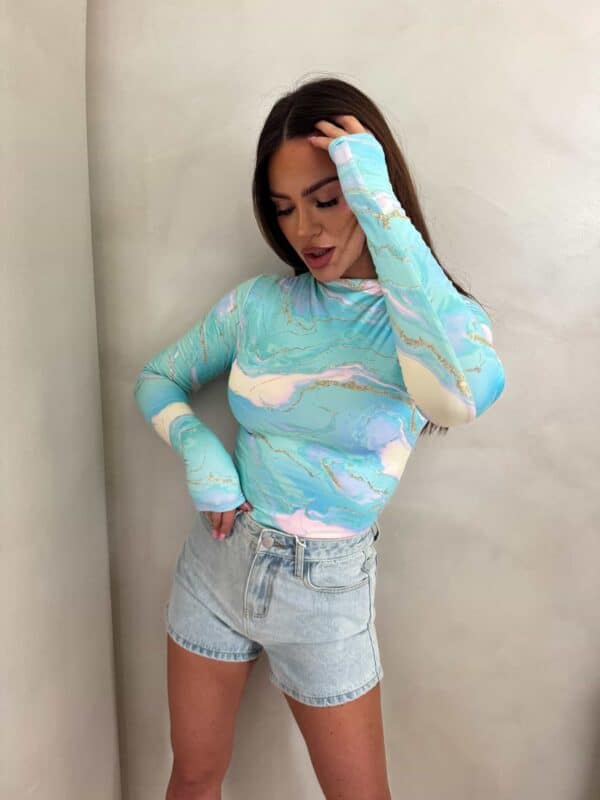 Bluzka SKIN MARMUREK – lazur Bluzka SKIN MARMUREK – lazur